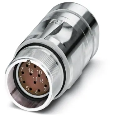 Jack, M23, 12 pole, crimp connection, SPEEDCON locking, straight, 1620016 - 1