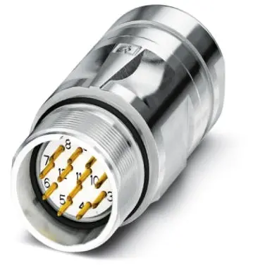 Plug, M23, 12 pole, solder connection, SPEEDCON locking, straight, 1620159 - 1