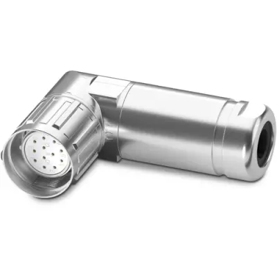 Jack, M23, 16 pole, crimp connection, SPEEDCON locking, angled, 1619380 - 1