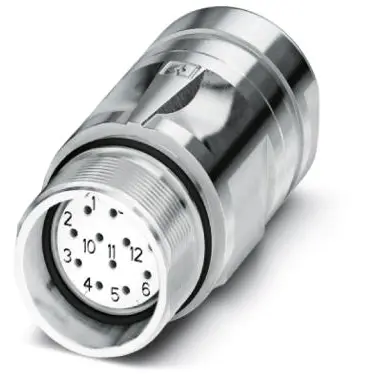 Jack, M23, 17 pole, solder connection, SPEEDCON locking, straight, 1620052 - 1