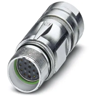 Jack, M23, 19 pole, crimp connection, SPEEDCON locking, straight, 1624006 - 1