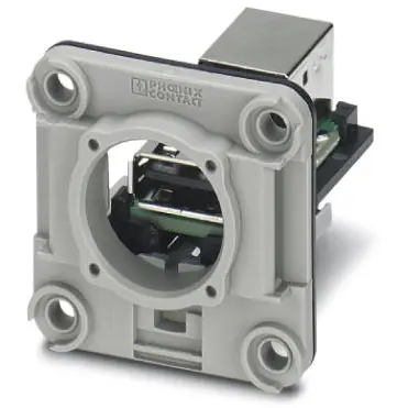 Panel mounting frame for USB socket insert, 1411904 - 1