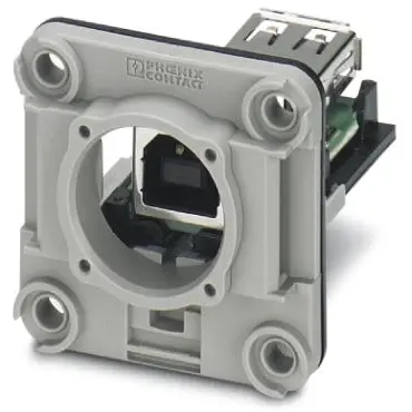 Panel mounting frame for USB socket insert, 1411905 - 1