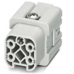 Socket contact insert, 7D, 4 pole, equipped, push-in, with PE contact, 1585281