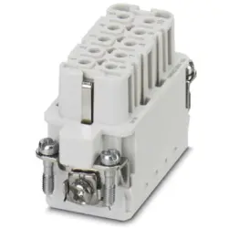 Socket contact insert, 15D, 10 pole, equipped, push-in, with PE contact, 1585362