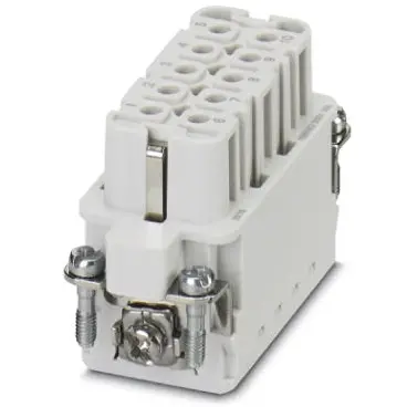 Socket contact insert, 15D, 10 pole, equipped, push-in, with PE contact, 1585362 - 1