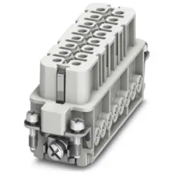Socket contact insert, 25D, 16 pole, equipped, screw connection, with PE contact, 1585320