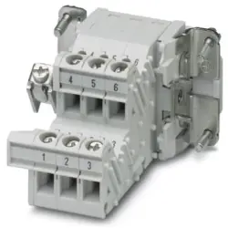 Socket contact insert, 6B, 6 pole, equipped, screw connection, with PE contact, 1648066