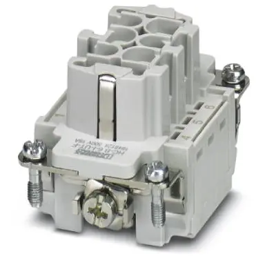 Socket contact insert, 6B, 6 pole, equipped, crimp connection, with PE contact, 1648160 - 1