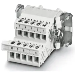 Socket contact insert, 10B, 10 pole, equipped, screw connection, with PE contact, 1648030