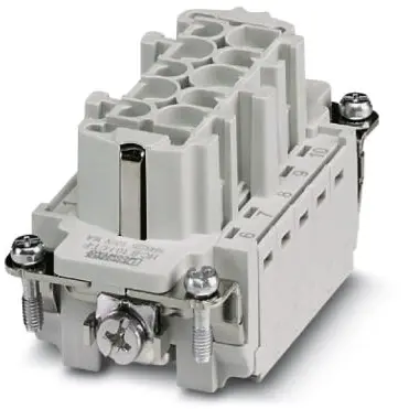 Socket contact insert, 10B, 10 pole, equipped, crimp connection, with PE contact, 1648225 - 1