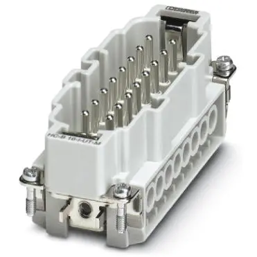 Pin contact insert, 16B, 16 pole, equipped, screw connection, with PE contact, 1648238 - 1