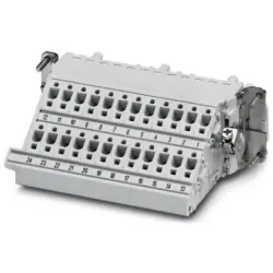 Socket contact insert, 24B, 24 pole, equipped, push-in, with PE contact, 1648474