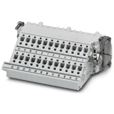 Socket contact insert, 24B, 24 pole, equipped, push-in, with PE contact, 1648474 - 1
