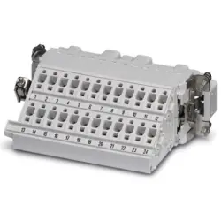 Pin contact insert, 24B, 24 pole, equipped, push-in, with PE contact, 1648500