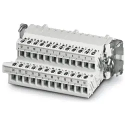 Socket contact insert, 24B, 24 pole, equipped, screw connection, with PE contact, 1648054