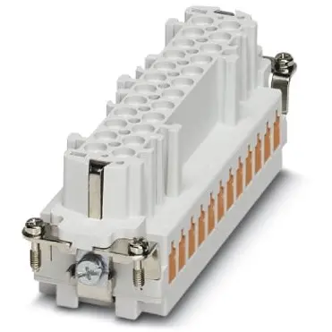 Socket contact insert, 24B, 24 pole, equipped, QUICKON, with PE contact, 1605585 - 1