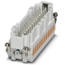 Pin contact insert, 24B, 24 pole, equipped, QUICKON, with PE contact, 1605640