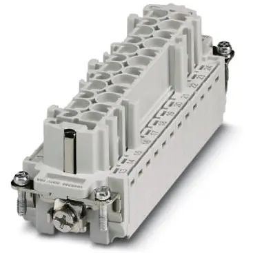 Socket contact insert, 24B, 24 pole, unequipped, crimp connection, with PE contact, 1648348 - 1
