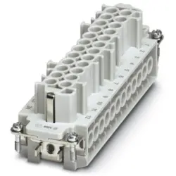 Socket contact insert, 24B, 24 pole, equipped, screw connection, with PE contact, 1584949