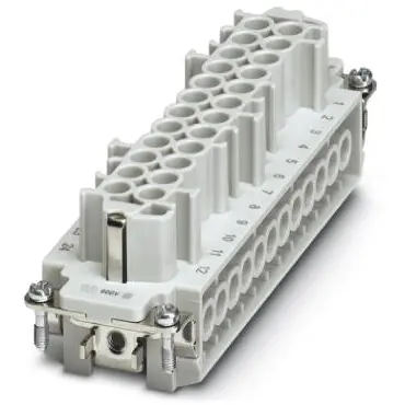 Socket contact insert, 24B, 24 pole, equipped, screw connection, with PE contact, 1584949 - 1