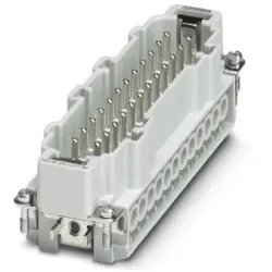 Pin contact insert, 24B, 24 pole, equipped, screw connection, with PE contact, 1584936