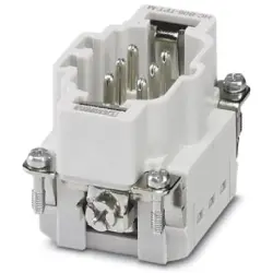 Pin contact insert, 6B, 6 pole, equipped, push-in, with PE contact, 1423015