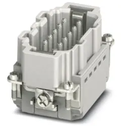 Pin contact insert, 10B, 10 pole, equipped, push-in, with PE contact, 1407730