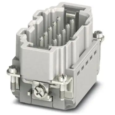 Pin contact insert, 10B, 10 pole, equipped, push-in, with PE contact, 1407730 - 1