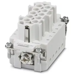 Socket contact insert, 10B, 10 pole, equipped, push-in, with PE contact, 1423018