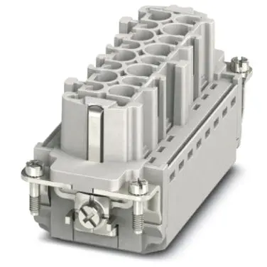 Socket contact insert, 16B, 16 pole, equipped, push-in, with PE contact, 1407731 - 1