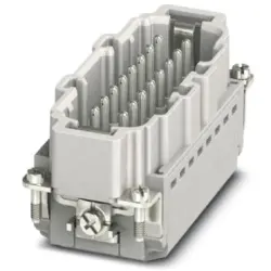Pin contact insert, 16B, 16 pole, equipped, push-in, with PE contact, 1407734