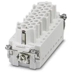 Socket contact insert, 16B, 16 pole, equipped, push-in, with PE contact, 1423826