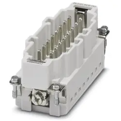 Pin contact insert, 16B, 16 pole, equipped, push-in, with PE contact, 1423825