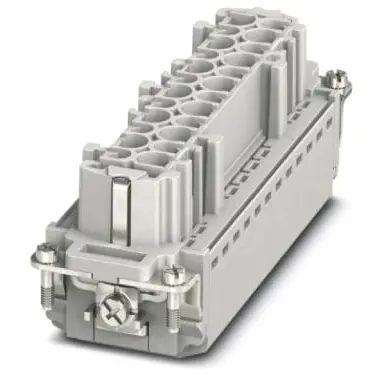 Socket contact insert, 24B, 24 pole, equipped, push-in, with PE contact, 1407737 - 1