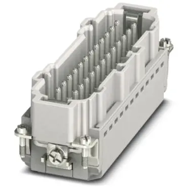 Pin contact insert, 24B, 24 pole, equipped, push-in, with PE contact, 1407738 - 1