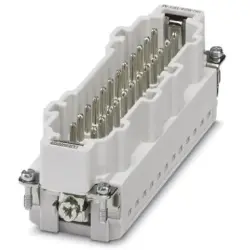 Pin contact insert, 24B, 24 pole, equipped, push-in, with PE contact, 1423827