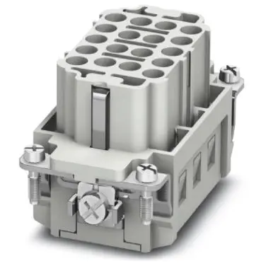 Socket contact insert, 10B, 18 pole, unequipped, crimp connection, with PE contact, 1584729 - 1