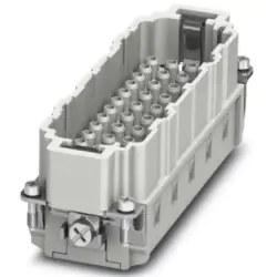Pin contact insert, 24B, 46 pole, unequipped, crimp connection, with PE contact, 1406546