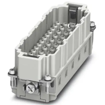 Pin contact insert, 24B, 46 pole, unequipped, crimp connection, with PE contact, 1406546 - 1