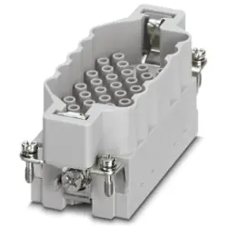 Pin contact insert, 16B, 40 pole, unequipped, crimp connection, with PE contact, 1409921