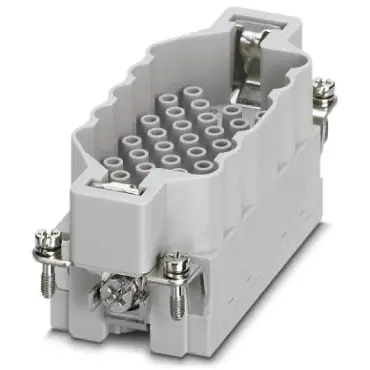 Pin contact insert, 16B, 40 pole, unequipped, crimp connection, with PE contact, 1409921 - 1
