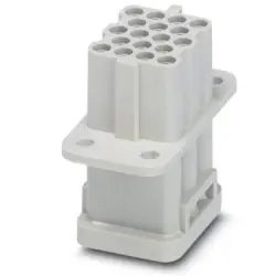 Socket contact insert, COM, 17 pole, unequipped, crimp connection, with PE contact, 1408478