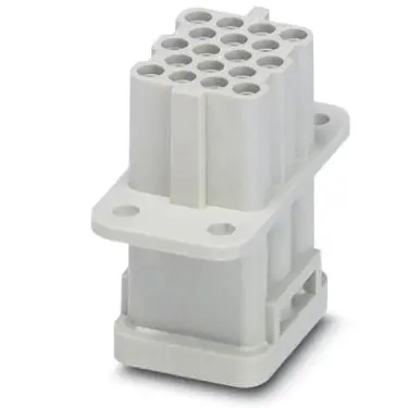 Socket contact insert, COM, 17 pole, unequipped, crimp connection, with PE contact, 1408478 - 1
