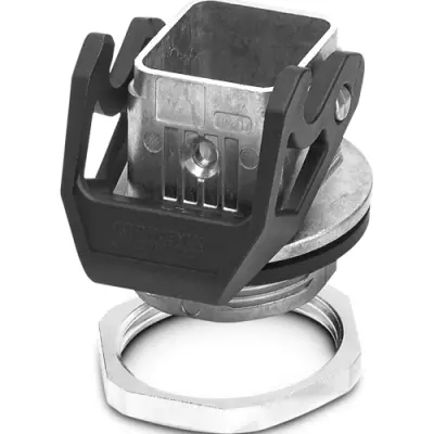 Surface mount housing, size D7, die-cast aluminum, 1 x M32, bar lock, IP66/IP67, 1672264 - 1