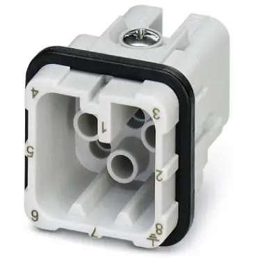 Pin contact insert, 7D, 8 pole, unequipped, crimp connection, 1584350 - 1