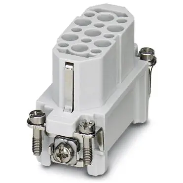 Socket contact insert, 15D, 15 pole, unequipped, crimp connection, with PE contact, 1584389 - 1