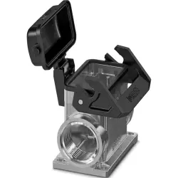 Surface mount housing, size B10, die-cast aluminum, 2 x M40, angled, bar lock, IP66, 1082585