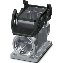 Surface mount housing, size B10, die-cast aluminum, 2 x M25, angled, bar lock, IP66, 1082598