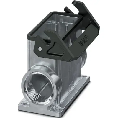 Surface mount housing, size B16, die-cast aluminum, 2 x M32, angled, bar lock, IP66, 1082587 - 1